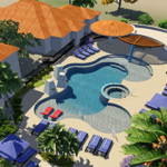 Living at the canyons poolside